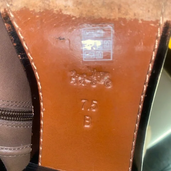 Coach Cecilia leather knee-high riding boots size 7.5 B equestrian - Picture 13 of 16